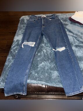 Abercrombie & Fitch Curve Love Ankle Straight Jeans